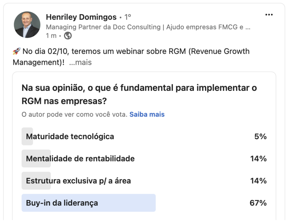 enquete sobre a importancia do RGM